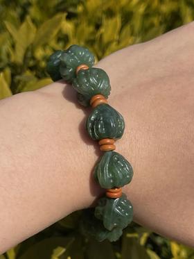 碧玉核桃形珠手链，顺丰包邮