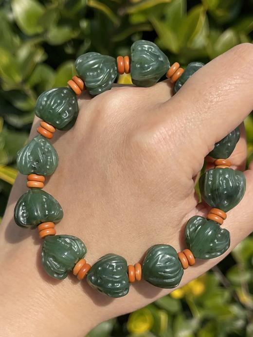 碧玉核桃形珠手链，顺丰包邮 商品图9