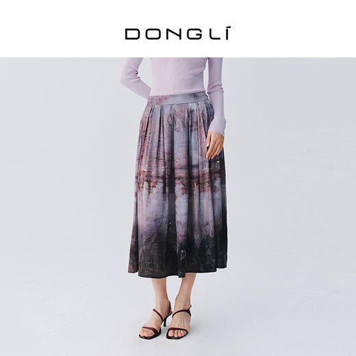 东黎 • 复苏的呼吸 桑蚕丝女士轻盈透气半裙 6016 商品图3