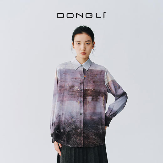 东黎 • 复苏的呼吸 桑蚕丝女士透气休闲衬衫 6015 商品图1