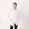 THESOONG"廓形衬衫"桑蚕丝砂洗光泽感木耳边小立领衬衫HWCS8713 商品缩略图2