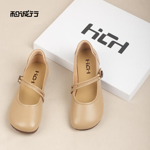 和诚行2026春季新款法式温柔风百搭配裙子软底一脚蹬浅口休闲鞋2120019 商品图3