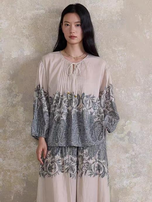 TALASA女装佩斯利腰果花小衫22611X597 商品图0