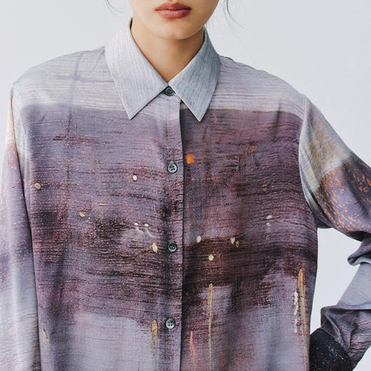 东黎 • 复苏的呼吸 桑蚕丝女士透气休闲衬衫 6015 商品图5