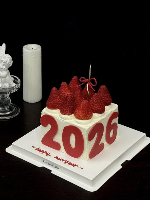 2026新年方形跨年草莓蛋糕（主图六寸 商品图1