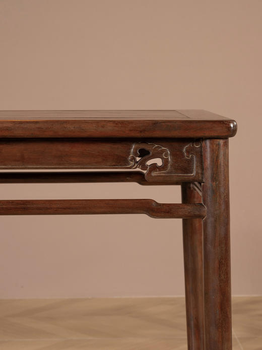 清	黄花梨云纹罗锅枨独板半桌 商品图3