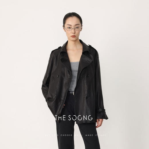 THESOONG|早春新款植鞣高海拔绵羊皮油润质感塑型皮衣外套HWPY8643 商品图13