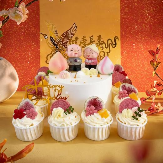 【多福多寿】 ～贺寿蛋糕，顾客要求定制款 商品图0