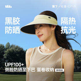 【春上新】【新品】6楼蕉下女士侧脸黑胶空顶防晒帽BM024吊牌价179