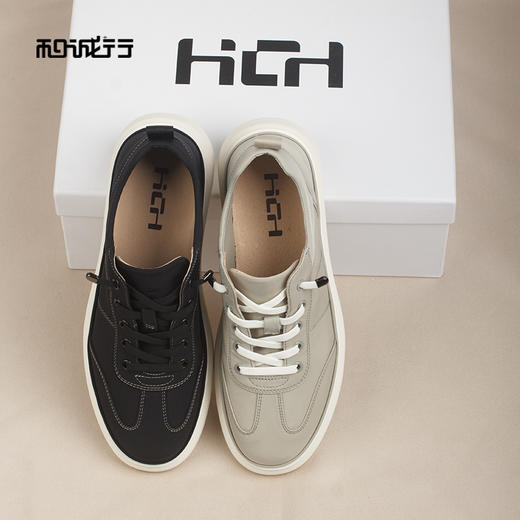 和诚行2026春季新款舒适软底圆头系带百搭运动男式休闲鞋0551280 商品图0