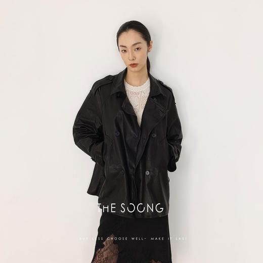 THESOONG|早春新款植鞣高海拔绵羊皮油润质感塑型皮衣外套HWPY8643 商品图4