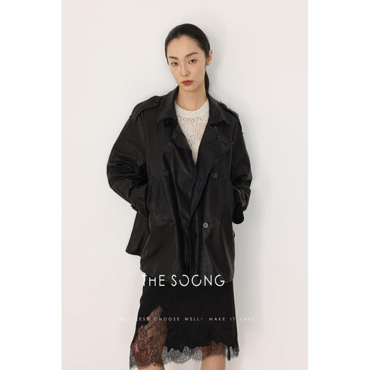THESOONG|早春新款植鞣高海拔绵羊皮油润质感塑型皮衣外套HWPY8643 商品图6