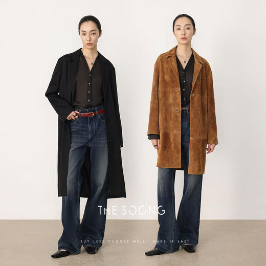 THESOONG|“隐格肌理”100%桑蚕丝高弹轻薄香云纱开衫外套HWCS8665 商品图8