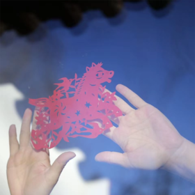 原创窗花 一马当先