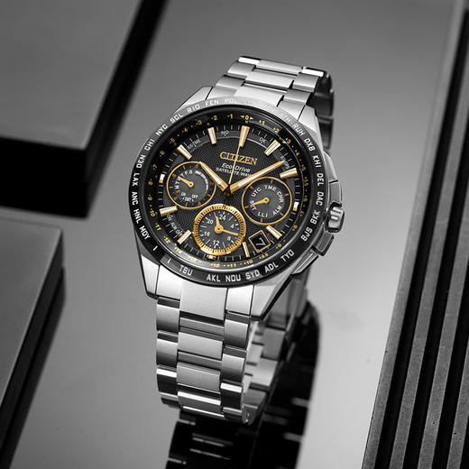 西铁城日本官方正品复古舒博钛GPS卫星对时光动能男表CC9015-54F 商品图5