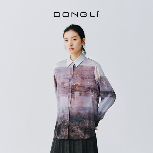 东黎 • 复苏的呼吸 桑蚕丝女士透气休闲衬衫 6015 商品图4