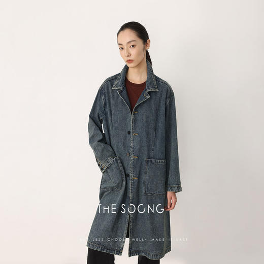 THESOONG|“匠心织造”100%全棉赛络纺10盎司复古水洗牛仔外套HBNZ8363 商品图5
