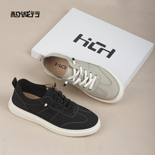 和诚行2026春季新款舒适软底圆头系带百搭运动男式休闲鞋0551280 商品图4