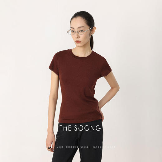 THESOONG|“零感亲肤”100%极细美丽诺羊毛高支轻量化圆领T恤HBTX7618 商品图3