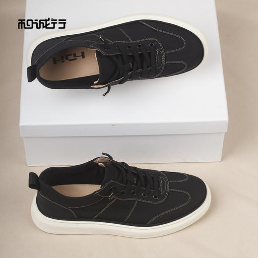 和诚行2026春季新款舒适软底圆头系带百搭运动男式休闲鞋0551280 商品图3