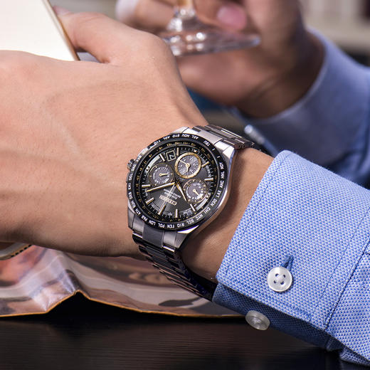 西铁城日本官方正品复古舒博钛GPS卫星对时光动能男表CC9015-54F 商品图10