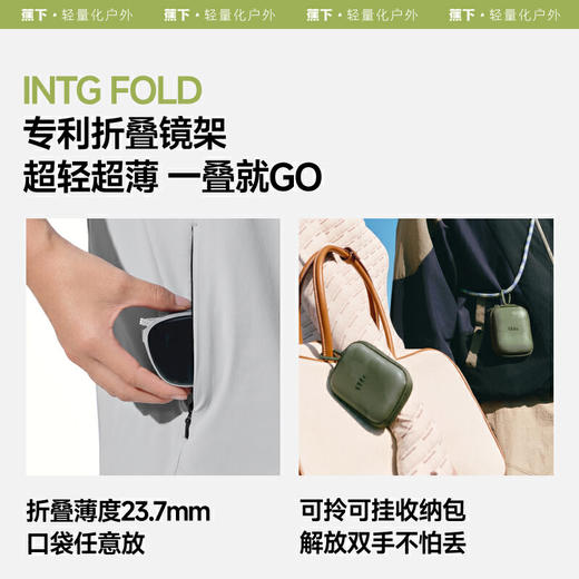 【春上新】【新品】6楼蕉下方圆大框铝镁折叠墨镜FD437吊牌价329 商品图4