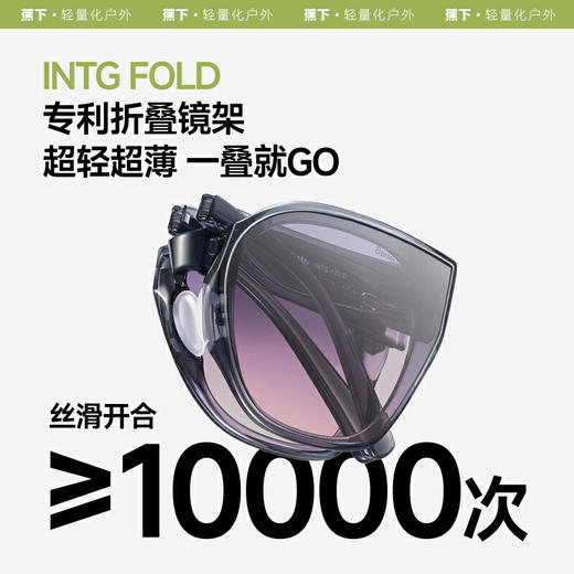 【店庆提前购】【满400减40】6楼蕉下大框猫眼折叠墨镜FD426吊牌价329 商品图2