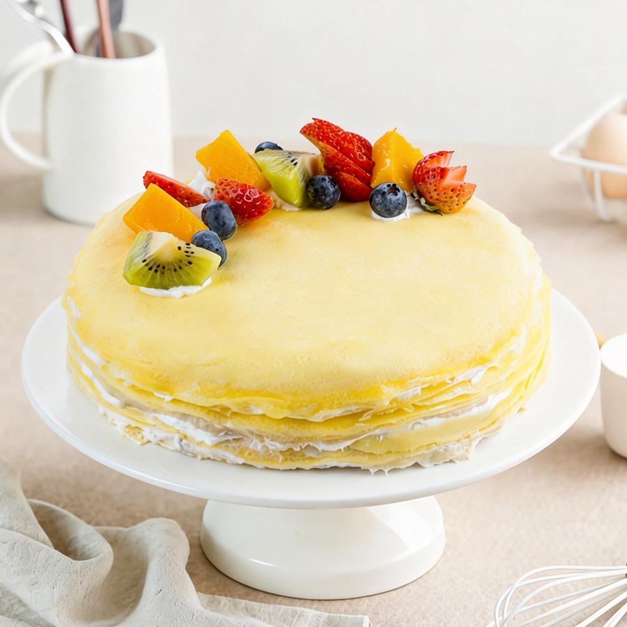 【榴莲千层蛋糕】手工煎皮，现煎现做,皮薄好吃