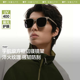 【春上新】【新品】6楼蕉下方圆大框铝镁折叠墨镜FD437吊牌价329