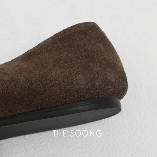 THESOONG复古整片式牛绒裁片弹力包边细腻绒感休闲鞋HWXZ8589 商品图3