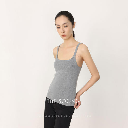 THESOONG"裸感背心"100%三醋酸细密爽滑感基础背心上衣8488 商品图1