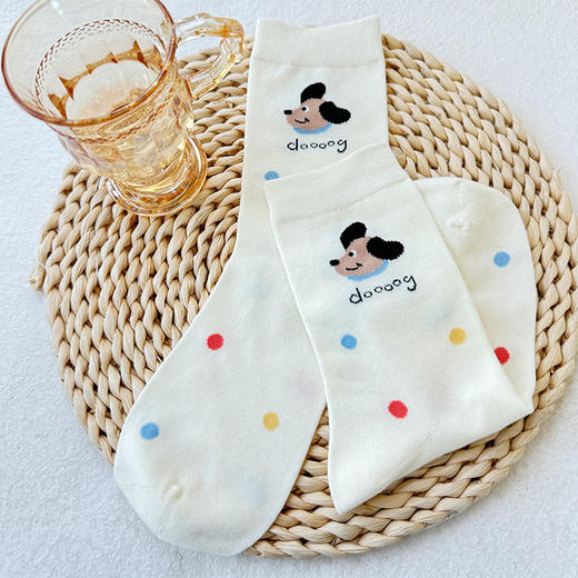 《01 无货勿拍》欢乐萌友JN-002欢乐小狗女款中袜纪念日百货门店同款163297419 商品图3