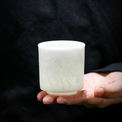 【“马到成功+马上有财”冰种璞玉礼盒】 非遗大师监制 原矿瓷泥 温润细腻 通透如冰 商品图2