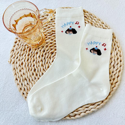 《01 无货勿拍》欢乐萌友JN-002欢乐小狗女款中袜纪念日百货门店同款163297419 商品图2