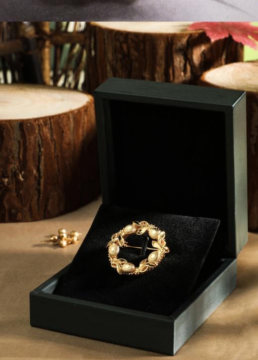 荔枝纹环形胸针 商品图0