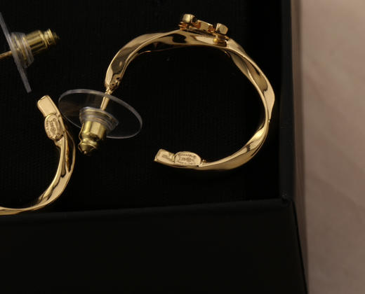 小香原单施华洛世奇水钻金色耳环 商品图4