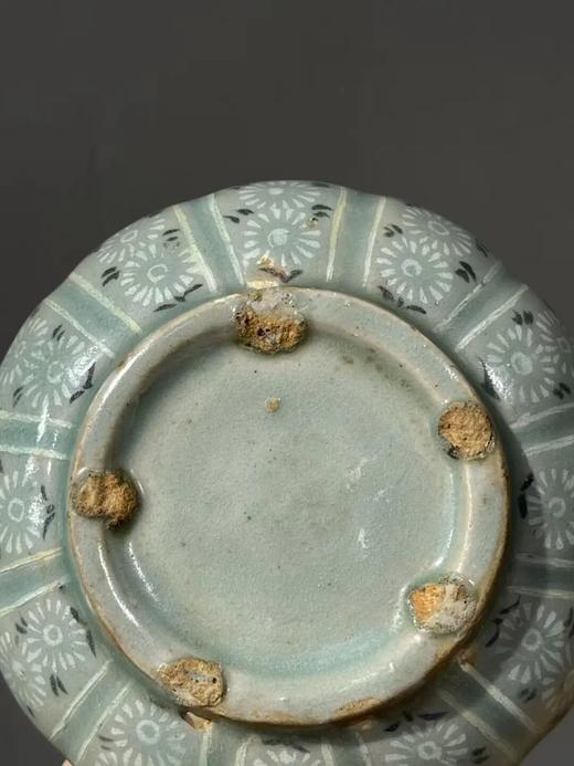 象嵌青瓷花卉纹瓜棱束口笔洗，顺丰包邮 商品图8