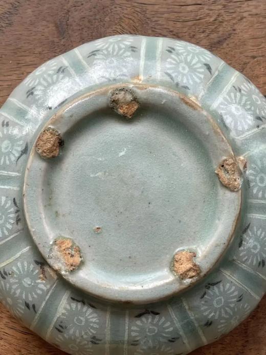 象嵌青瓷花卉纹瓜棱束口笔洗，顺丰包邮 商品图10