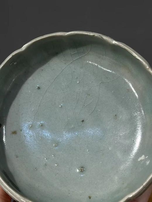 象嵌青瓷花卉纹瓜棱束口笔洗，顺丰包邮 商品图4