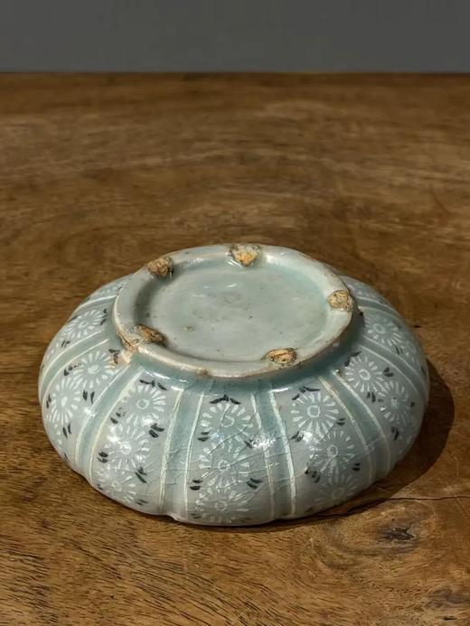 象嵌青瓷花卉纹瓜棱束口笔洗，顺丰包邮 商品图14