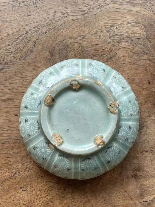 象嵌青瓷花卉纹瓜棱束口笔洗，顺丰包邮 商品图12