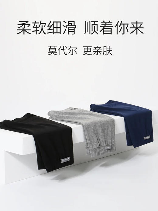 【经典莫代尔】SCHIESSER 德国舒雅男士纯色莫代尔平角内裤单条装35/18477T 商品图0