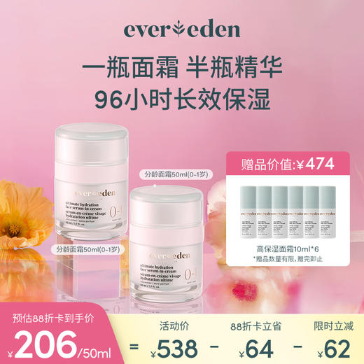 【套组】Evereden安唯伊密集高保湿精华面霜分龄面霜50ml*2件套 商品图0