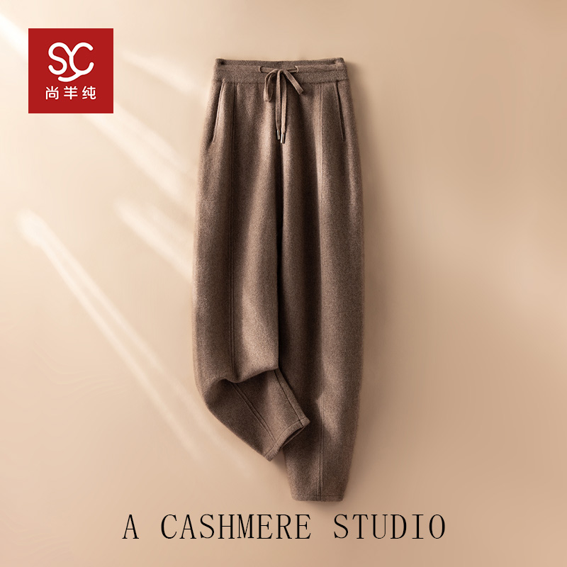 老粉指定要的香蕉裤！新款纸片人重磅加厚山羊绒裤子女