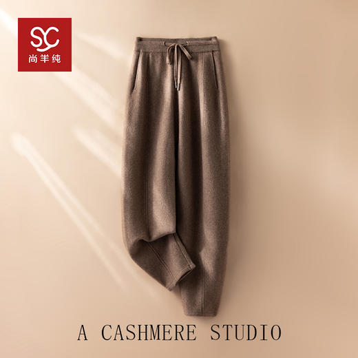 老粉指定要的香蕉裤！新款纸片人重磅加厚山羊绒裤子女 商品图0