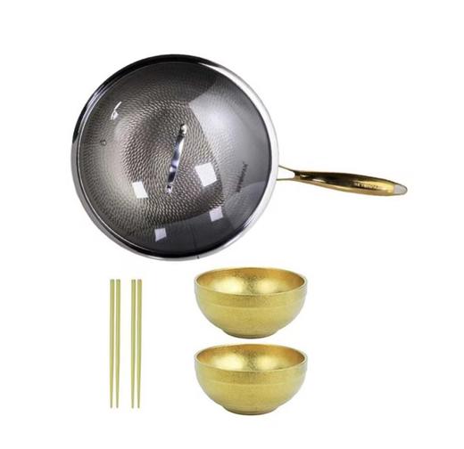 272554BEYONPAN钛健康金色炒锅套组  主品：32cm炒锅（含盖）*1 商品图0