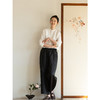 牧衣游原创 25姆米重磅香云纱休闲长裤新款黑色垂感真丝裤子 纸雀 商品缩略图2