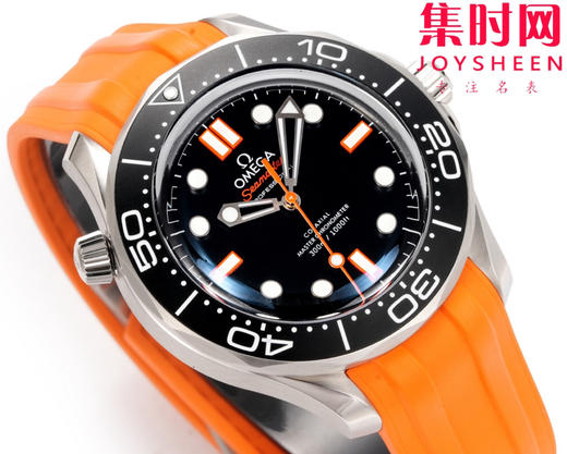 OR欧米茄海马300米系列 心想事“橙” 橙针款 米兰钢带 无历海马 8806一体机 男士腕表 表径42mm 商品图3