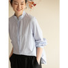 牧衣游原创 80支净色棉质衬衫女新款复古百搭宽松蓝色衬衣 舒川 商品缩略图2