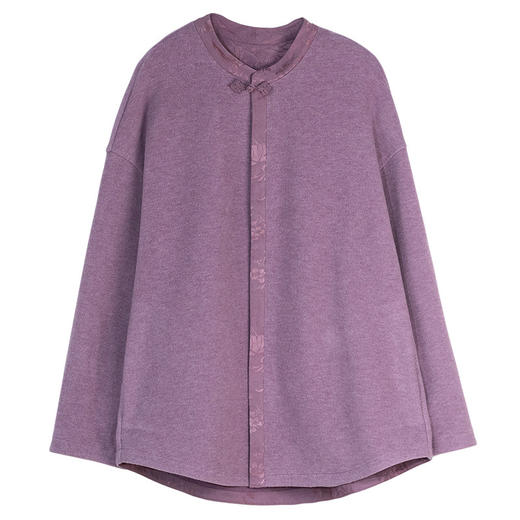 牧衣游原创 绒面棉短外套女春新款柔软舒适百搭休闲文艺开衫 春庭 商品图4